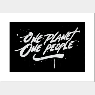 One Planet, One People - mankind is one family Posters and Art